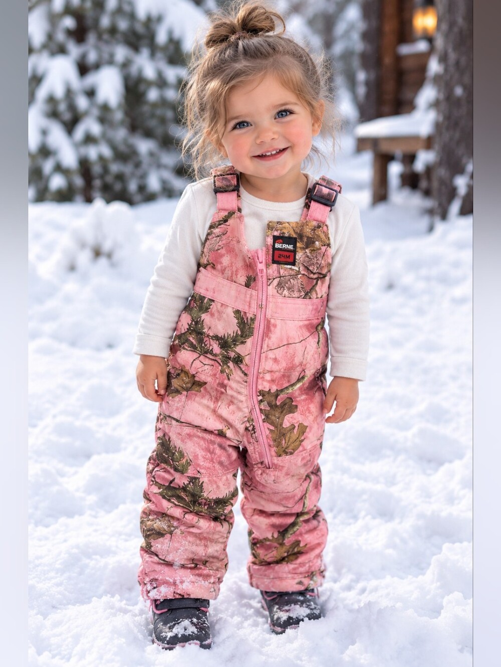 NWT Pink Camo Kids Overalls